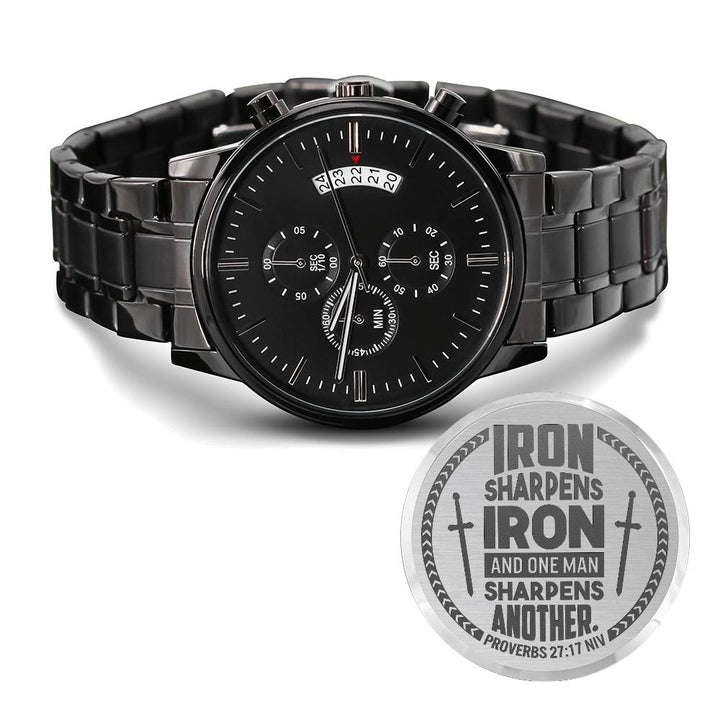 Iron Sharpens Iron (Proverbs 2717) – Men's Watch