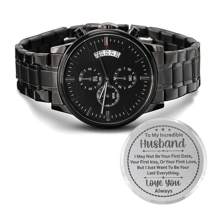To My Husband Your Last Everything (Charcoal Black) – Men's Watch