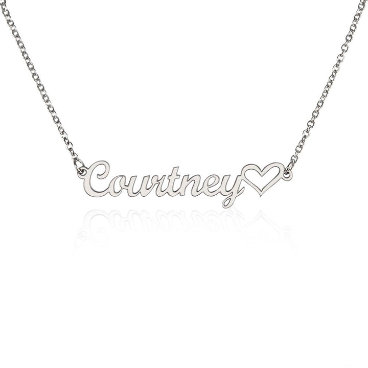 Classic Heart Style Name Necklace
