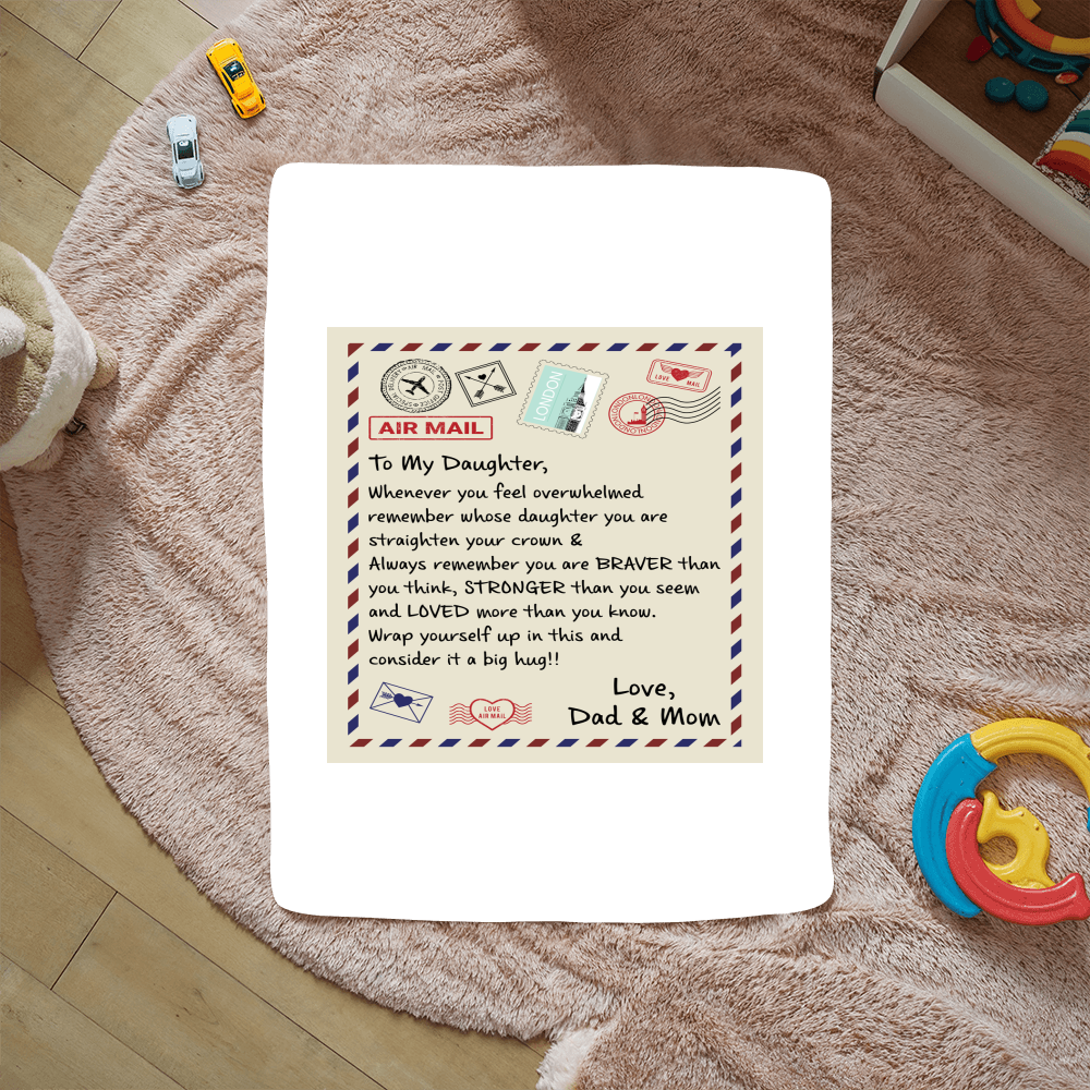 To My Daughter Loved (From Dad & Mom) – Sherpa Fleece Blanket