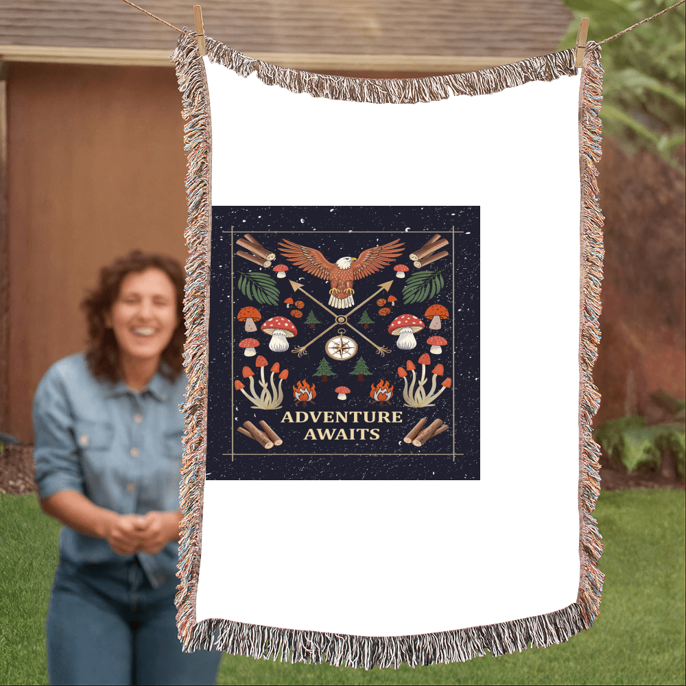 Adventure Awaits - Woven Blanket